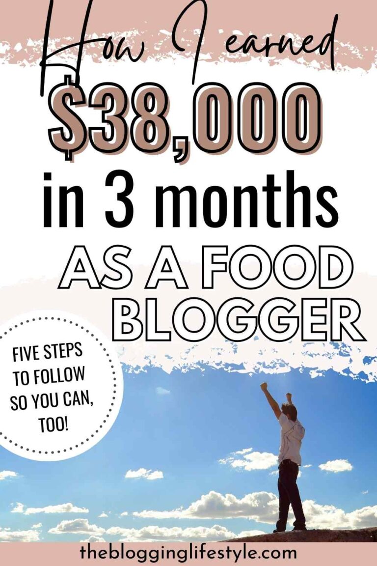 Pinterest cover graphic about earning money food blogging.
